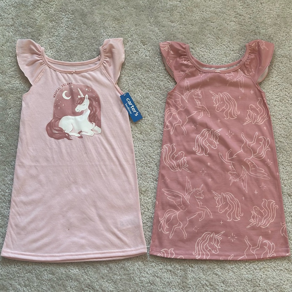Carter's - KIDS 2-piece Pink Unicorn Dress Set